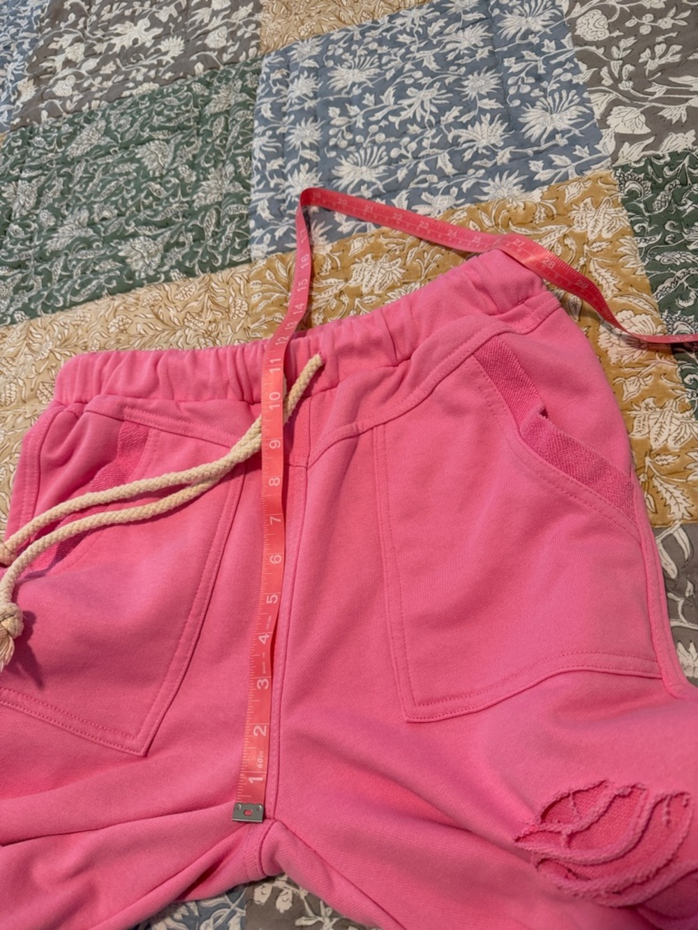 POL Distressed Terry Jogger Sweatpants Bubblegum Pink Boho Hippie Style Small - Picture 12 of 15